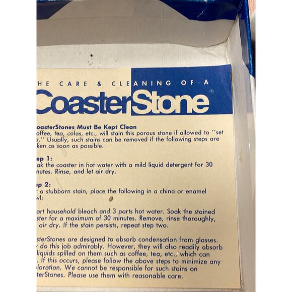 CoasterStone Set of 4 Drink Coasters Pair of Cardinal Birds on Apple Basket NIB - Picture 4 of 12